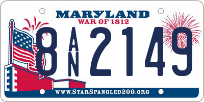 MD license plate 8AN2149