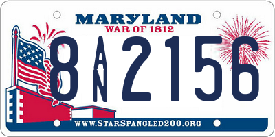 MD license plate 8AN2156