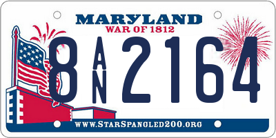 MD license plate 8AN2164