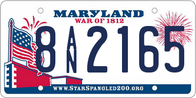 MD license plate 8AN2165