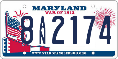 MD license plate 8AN2174