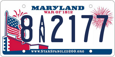 MD license plate 8AN2177