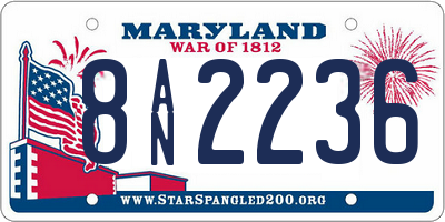 MD license plate 8AN2236