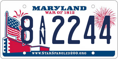 MD license plate 8AN2244