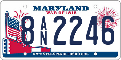 MD license plate 8AN2246