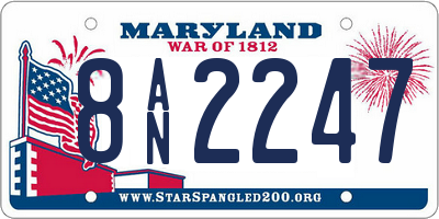 MD license plate 8AN2247