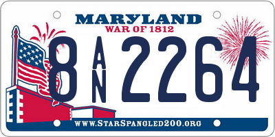 MD license plate 8AN2264