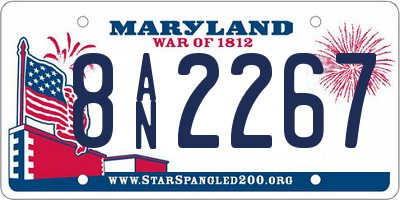 MD license plate 8AN2267