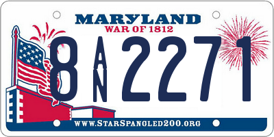 MD license plate 8AN2271