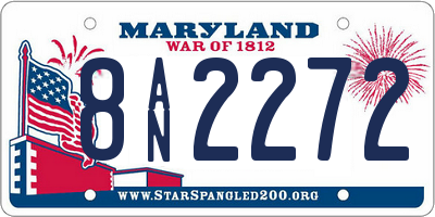 MD license plate 8AN2272