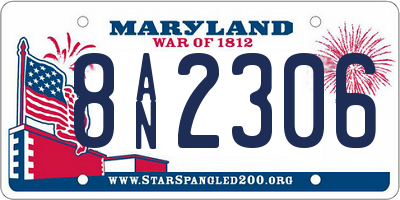 MD license plate 8AN2306