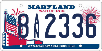 MD license plate 8AN2336