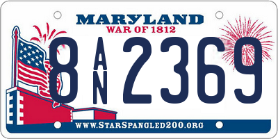 MD license plate 8AN2369
