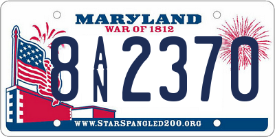 MD license plate 8AN2370