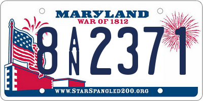 MD license plate 8AN2371