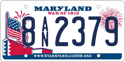 MD license plate 8AN2379