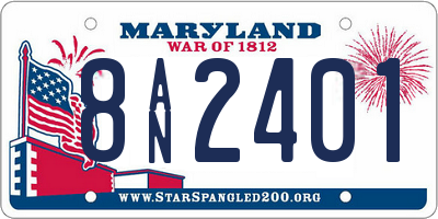 MD license plate 8AN2401
