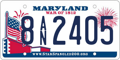 MD license plate 8AN2405