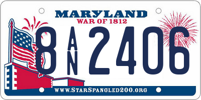 MD license plate 8AN2406