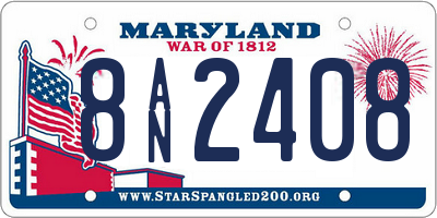 MD license plate 8AN2408