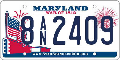 MD license plate 8AN2409