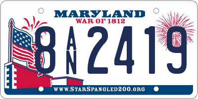 MD license plate 8AN2419