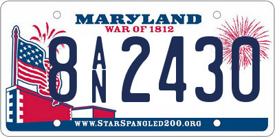 MD license plate 8AN2430