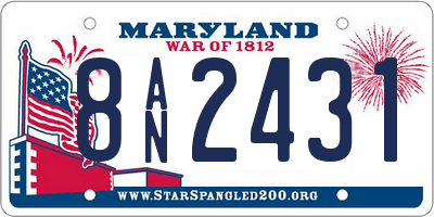 MD license plate 8AN2431