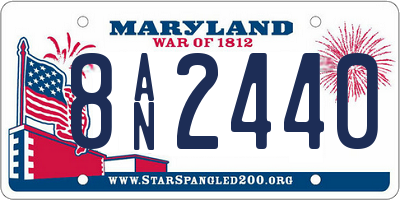 MD license plate 8AN2440