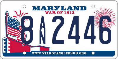 MD license plate 8AN2446