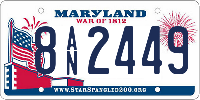 MD license plate 8AN2449
