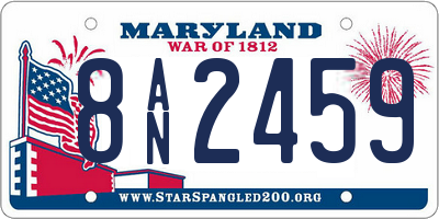 MD license plate 8AN2459