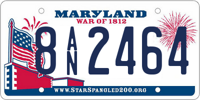 MD license plate 8AN2464