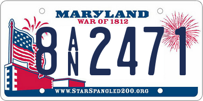 MD license plate 8AN2471