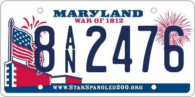 MD license plate 8AN2476