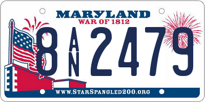 MD license plate 8AN2479