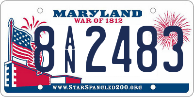 MD license plate 8AN2483