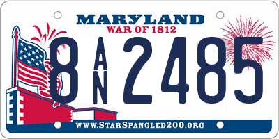 MD license plate 8AN2485
