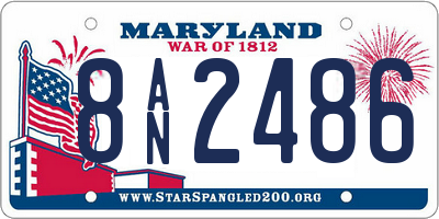 MD license plate 8AN2486