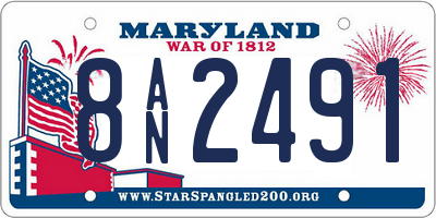MD license plate 8AN2491