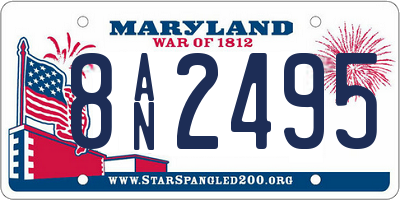 MD license plate 8AN2495