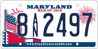 MD license plate 8AN2497