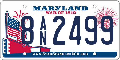 MD license plate 8AN2499