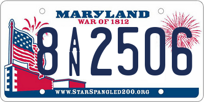 MD license plate 8AN2506