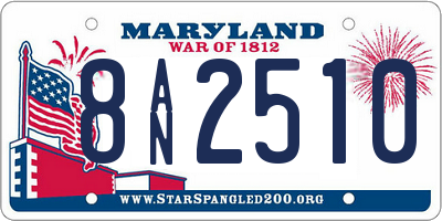 MD license plate 8AN2510