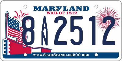 MD license plate 8AN2512