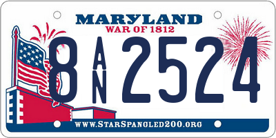 MD license plate 8AN2524