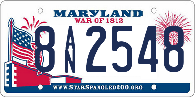 MD license plate 8AN2548