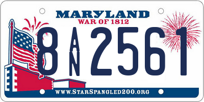 MD license plate 8AN2561