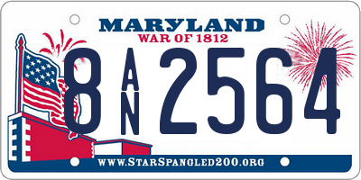 MD license plate 8AN2564